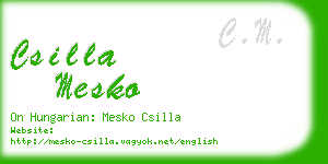 csilla mesko business card